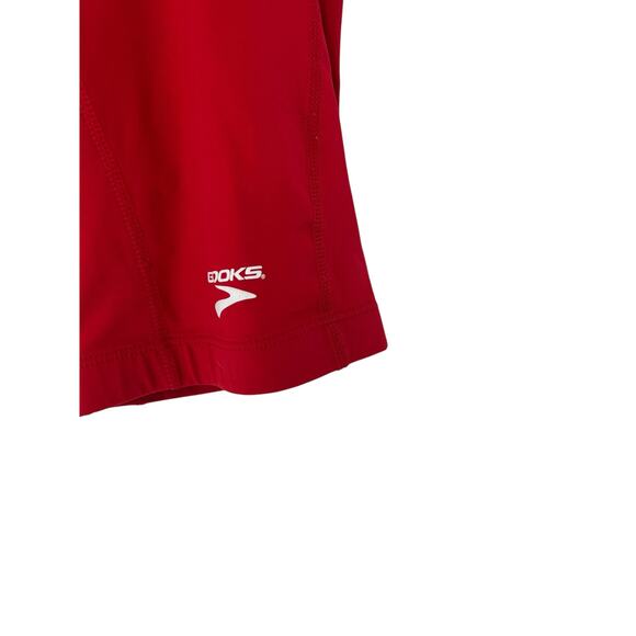 Brooks Women's Red Running Athletic Stretch Nylon Sprinter Tights Shorts Medium - Picture 3 of 10
